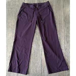 Athleta Buttery Soft Stretch Bootcut Pant, Size 10 Eggplant Purple Drawstring